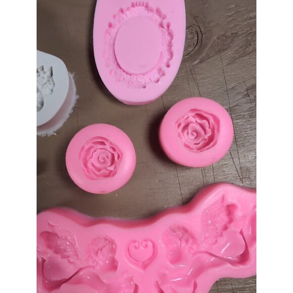 Lot Of 11 Silicone Molds/Moulds for Resin Cake Decoration Craft Making Trinket - Picture 9 of 11
